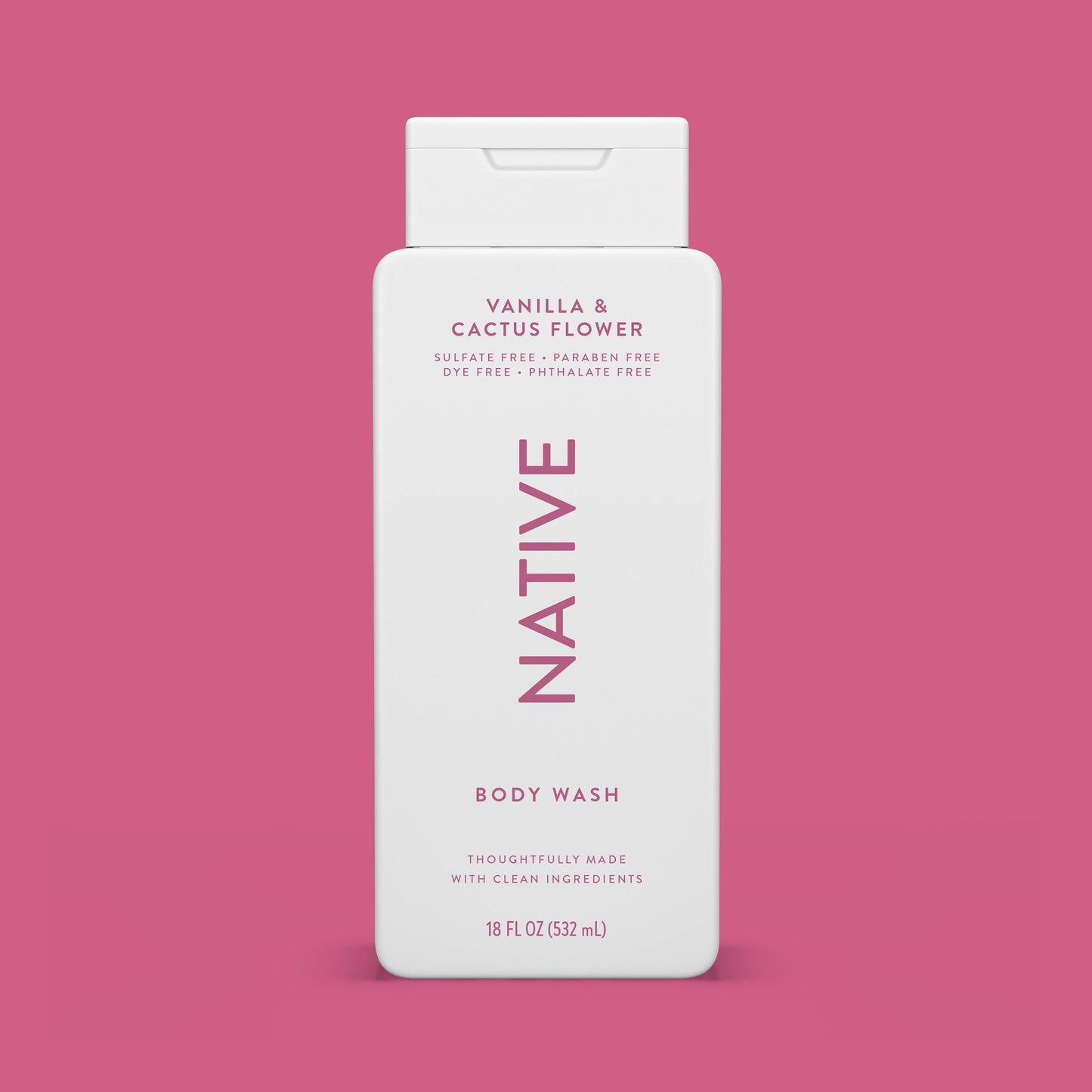 Native Body Wash - Vanilla & Cactus Flower, Sulfate Free