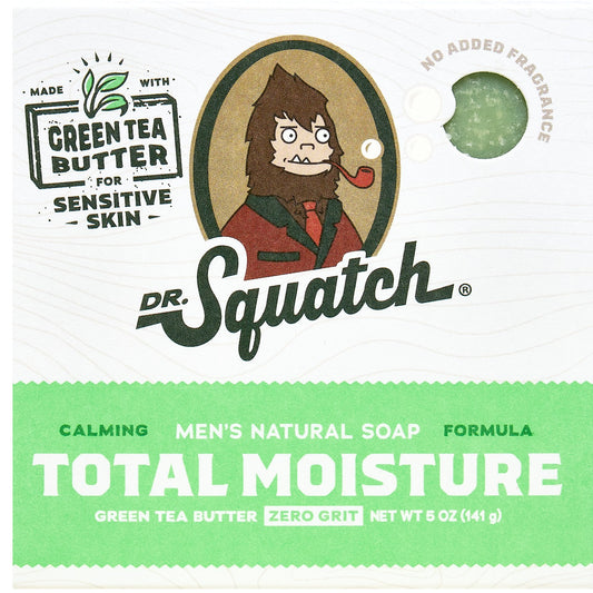 Dr. Squatch Men's Natural Bar Soap Total Moisture - Green Tea Butter