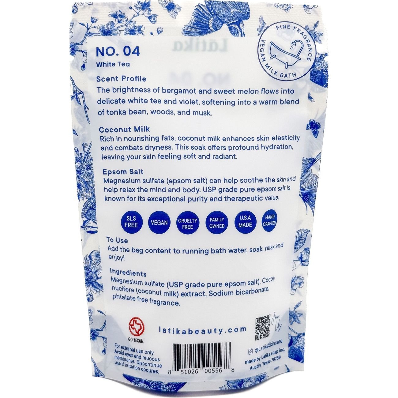 Latika Body Essentials Bath Soak - White Tea