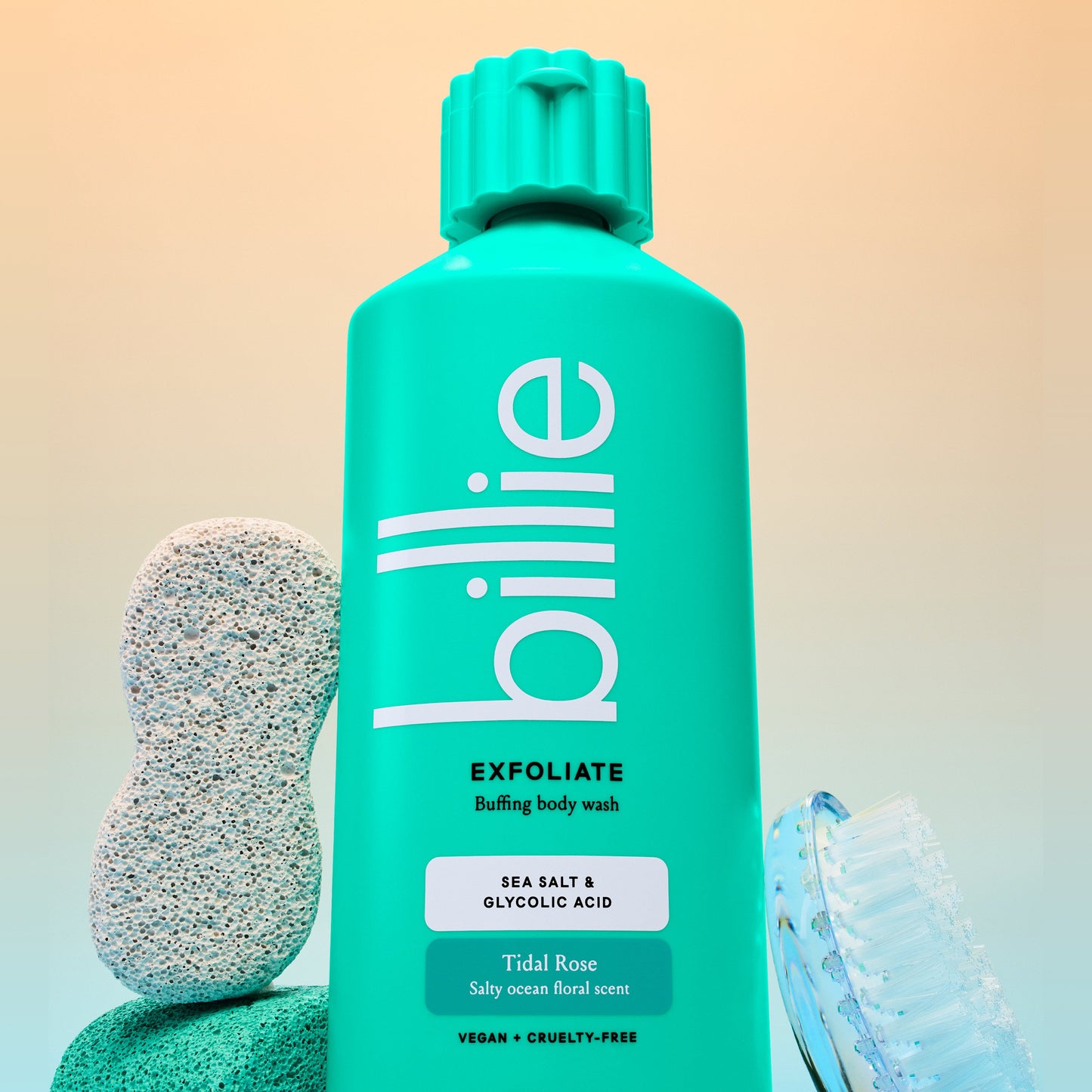 Billie Exfoliate Buffing Body Wash - Tidal Rose