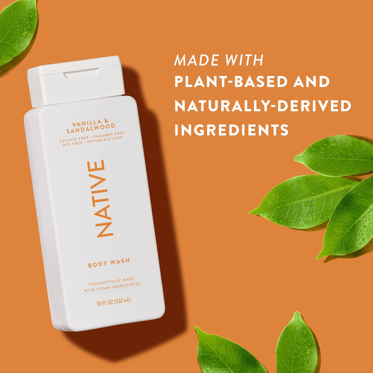 Native Bodywash - Vanilla & Sandalwood, Sulfate Free