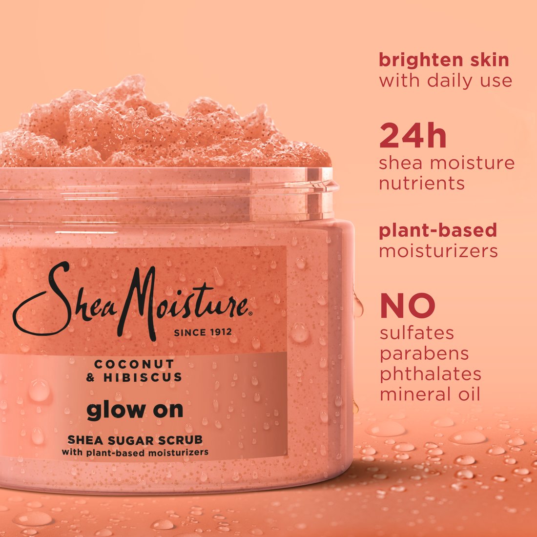 SheaMoisture Coconut & Hibiscus Glow On Sugar Scrub