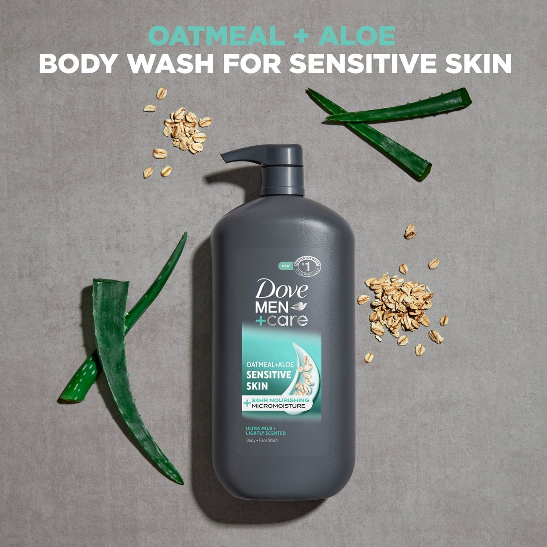 Dove Men+Care Sensitive Skin Body Wash - Oatmeal & Aloe