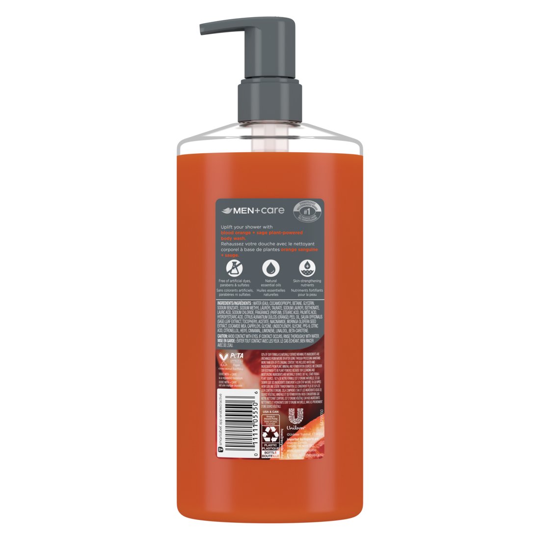 Dove Men+Care Plant-Based Moisturizing Face & Body Wash - Blood Orange & Sage
