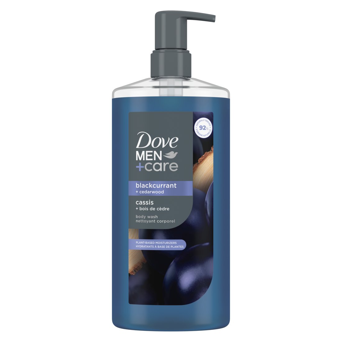 Dove Men+Care Plant-Based Moisturizing Body Wash - Blackcurrant & Cedarwood