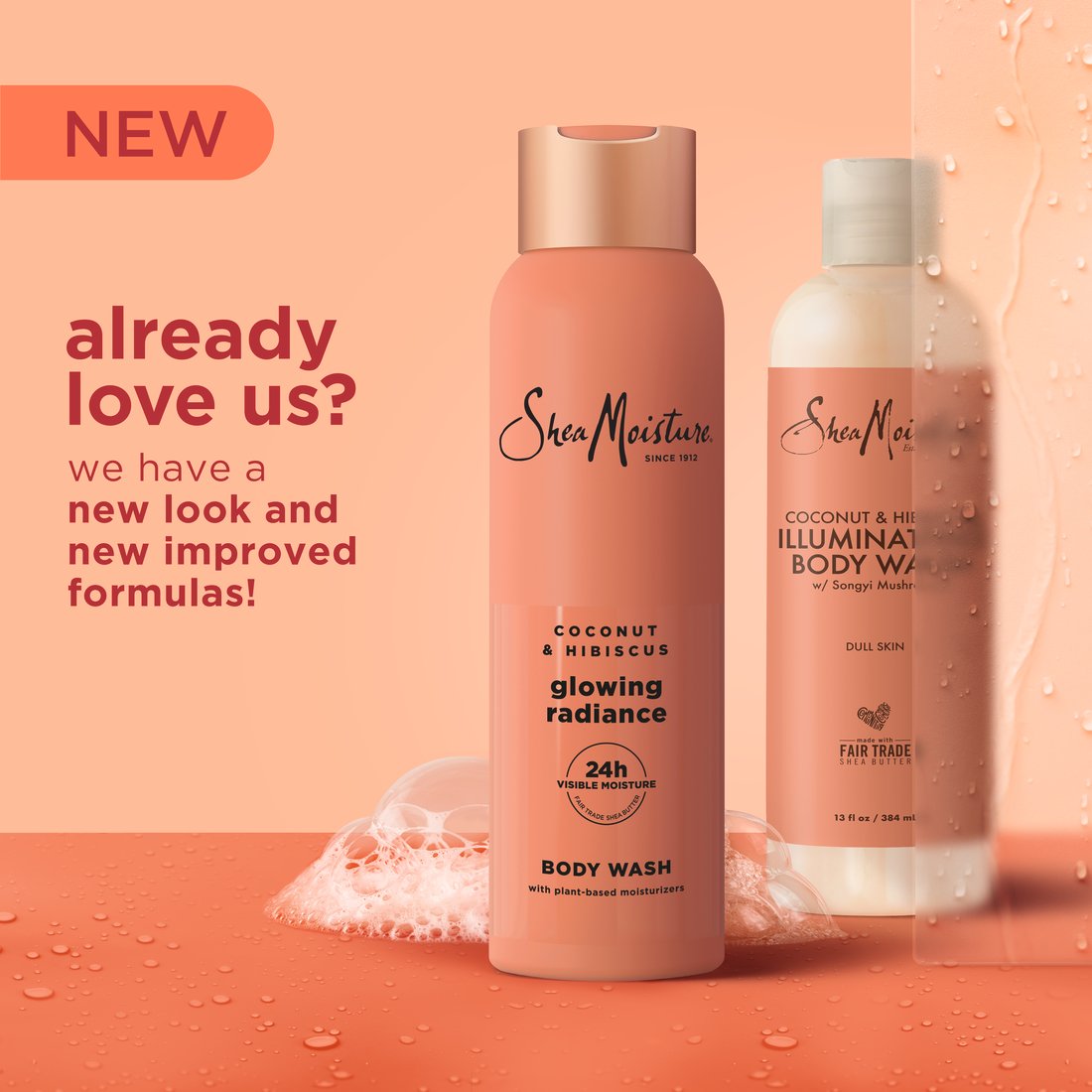 Shea Moisture Glowing Radiance Body Wash - Coconut & Hibiscus