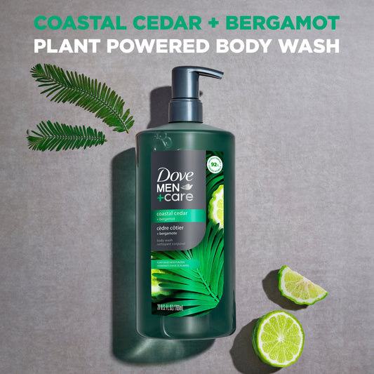 Dove Men+Care Plant-Based Moisturizing Body Wash - Coastal Cedar & Bergamot