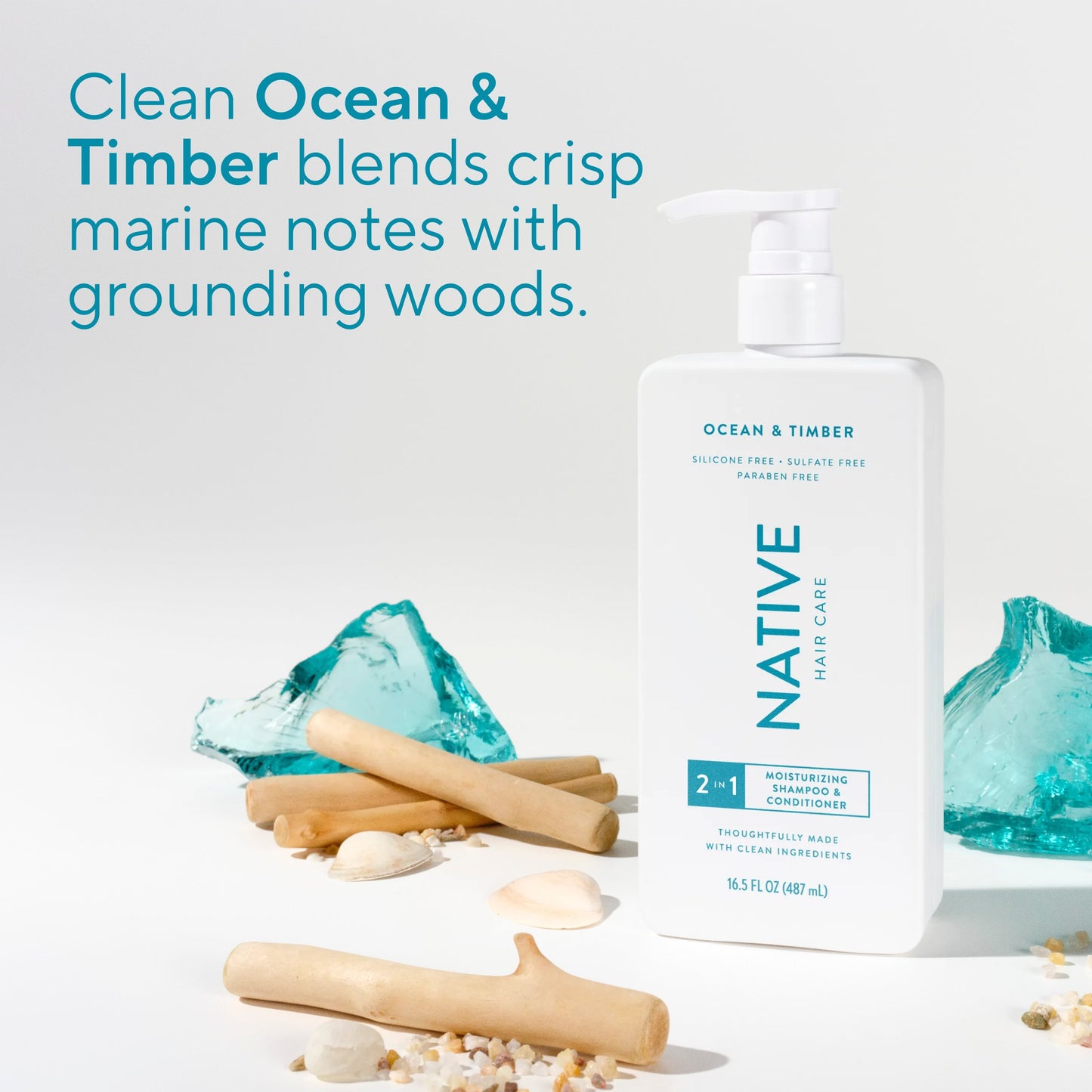 Native 2-in-1 Moisturizing Shampoo & Conditioner - Ocean & Timber
