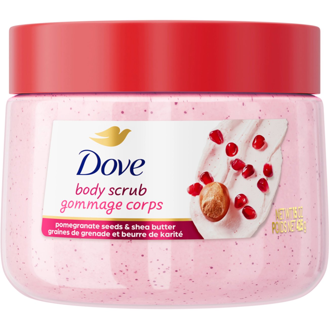 Dove Body Scrub - Pomegranate Seeds & Shea Butter