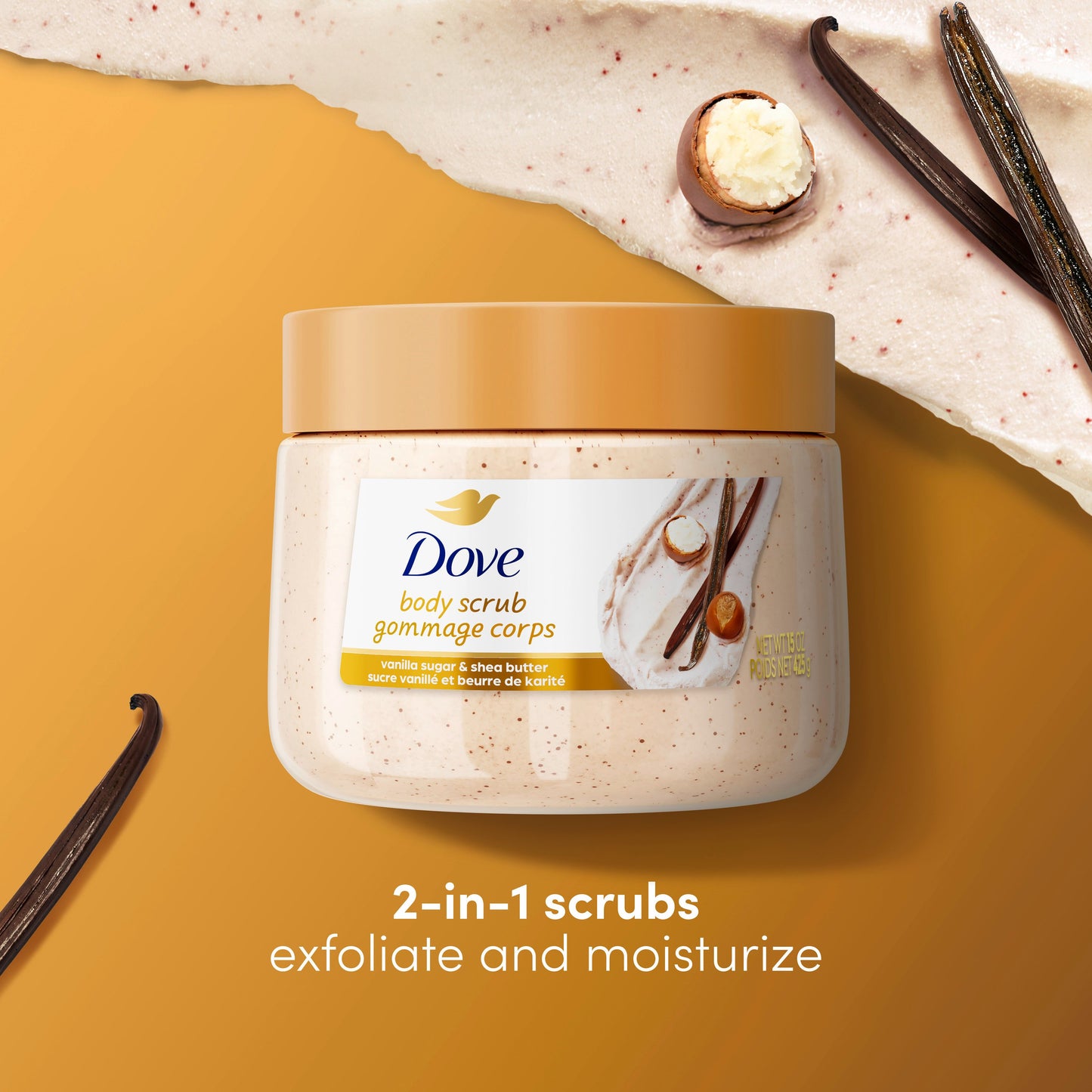 Dove Body Scrub - Vanilla Sugar & Shea Butter