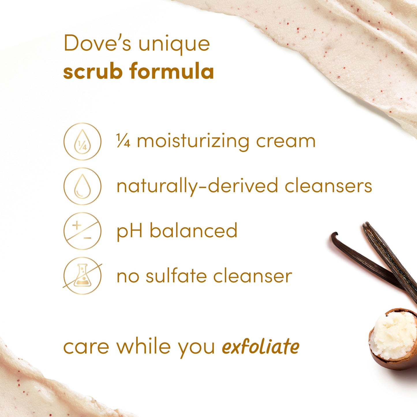 Dove Body Scrub - Vanilla Sugar & Shea Butter