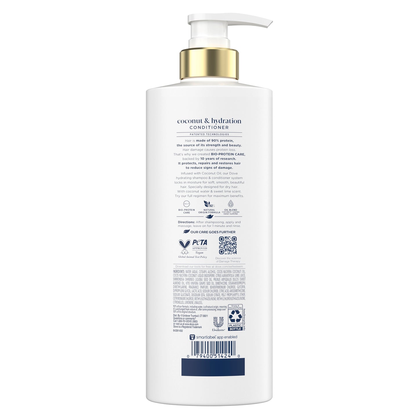 Dove Coconut & Hydration Damage Therapy Conditioner with Coconut Oil