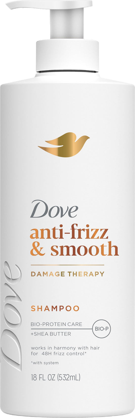 Dove Anti-Frizz & Smooth Damage Therapy Shampoo with Shea Butter