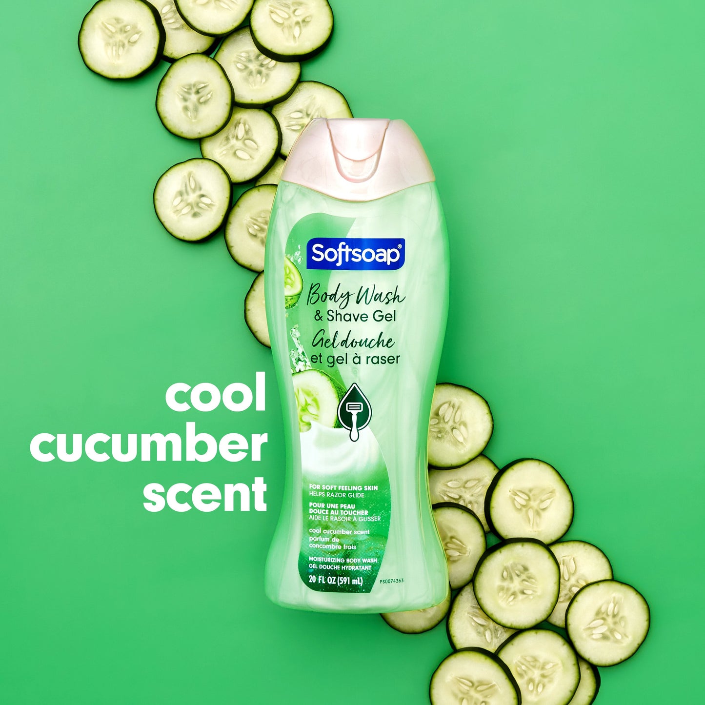 Softsoap 2-in-1 Body Wash & Shave Gel - Cool Cucumber