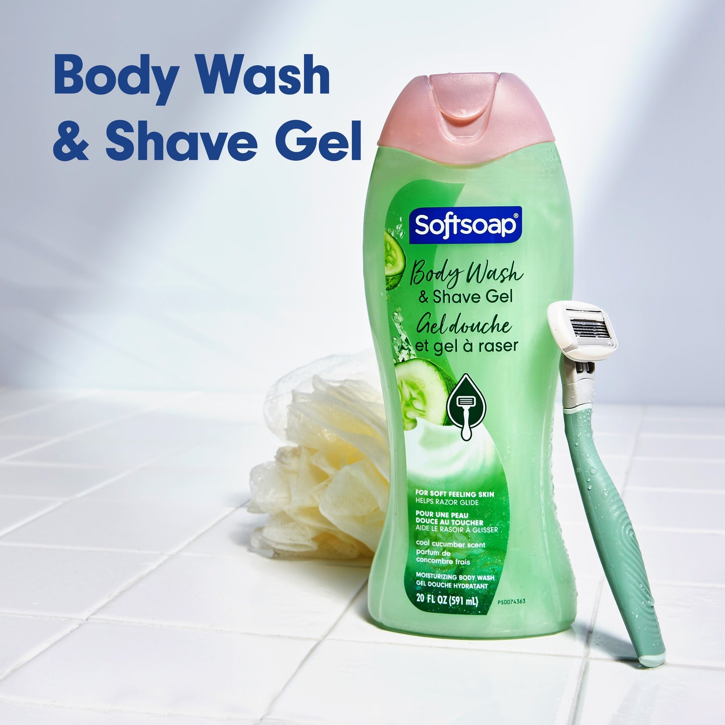 Softsoap 2-in-1 Body Wash & Shave Gel - Cool Cucumber