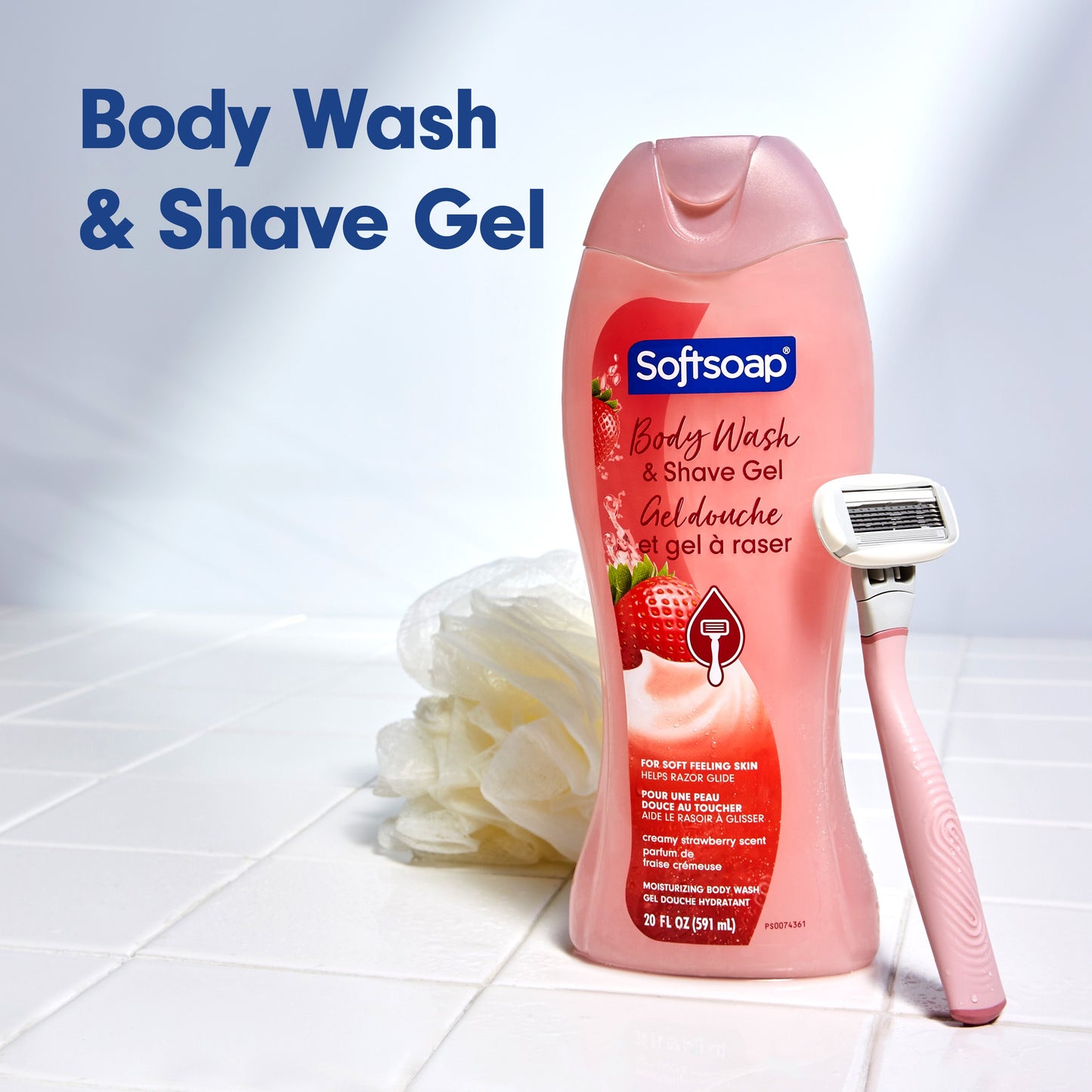 Softsoap 2-in-1 Body Wash & Shave Gel - Creamy Strawberry