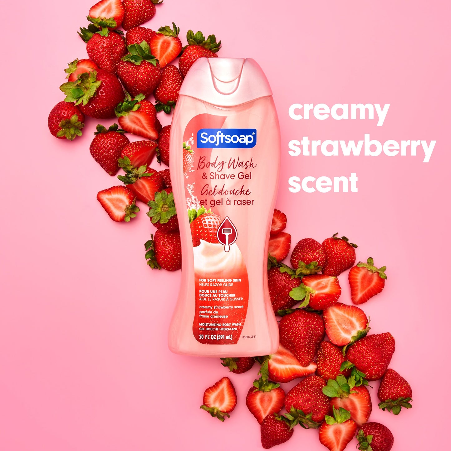 Softsoap 2-in-1 Body Wash & Shave Gel - Creamy Strawberry