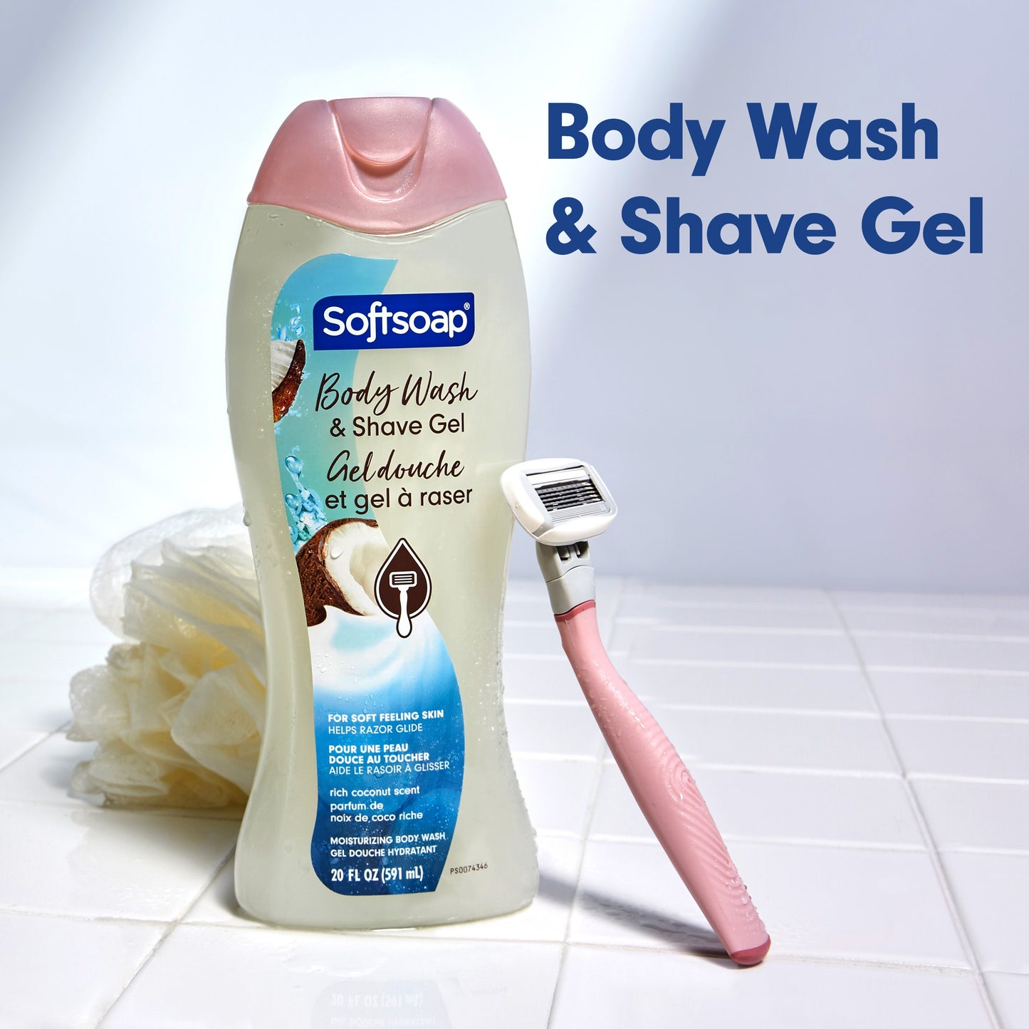 Softsoap 2-in-1 Body Wash & Shave Gel - Rich Coconut