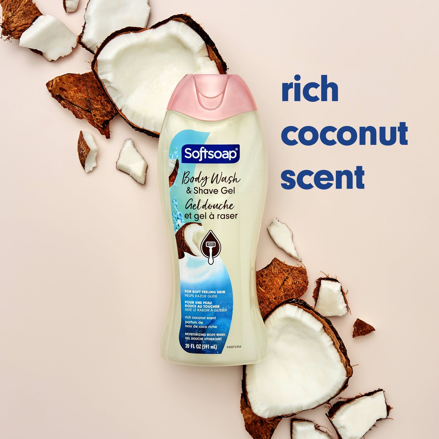 Softsoap 2-in-1 Body Wash & Shave Gel - Rich Coconut
