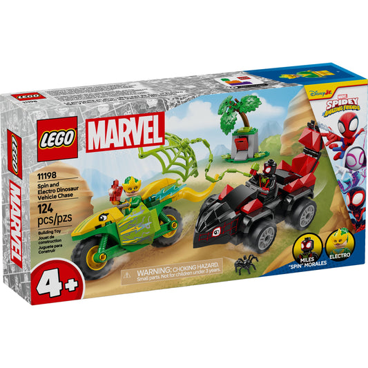 LEGO Marvel Spin & Electro Dinosaur Vehicle Chase Set