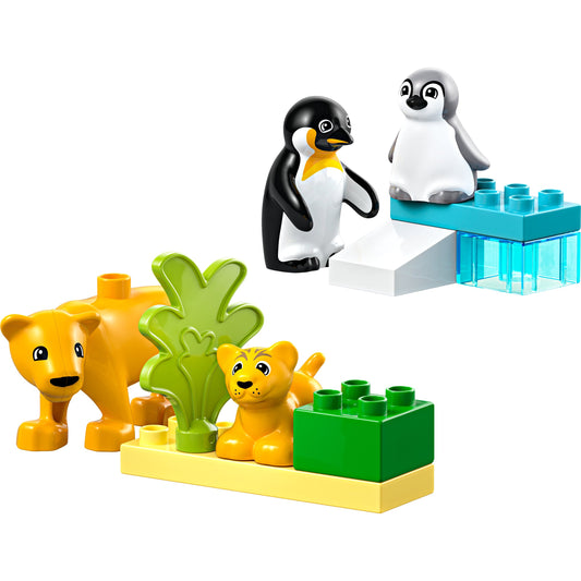 LEGO DUPLO Wild Animal Families: Penguins & Lions Set