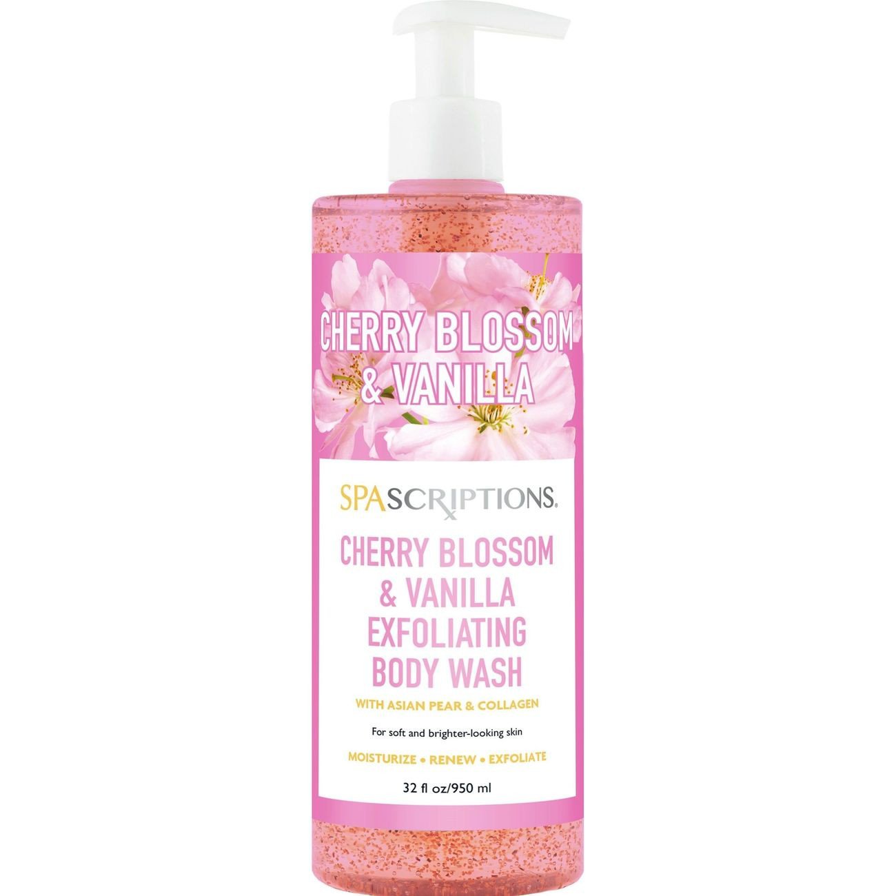 SpaScriptions Exfoliating Body Wash with Collagen - Cherry Blossom & Vanilla