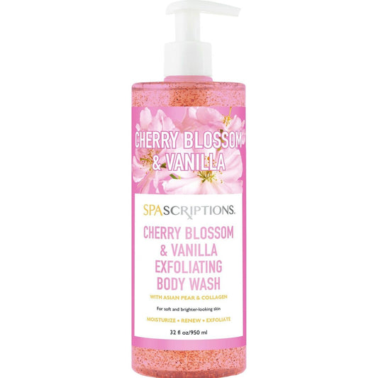SpaScriptions Exfoliating Body Wash with Collagen - Cherry Blossom & Vanilla
