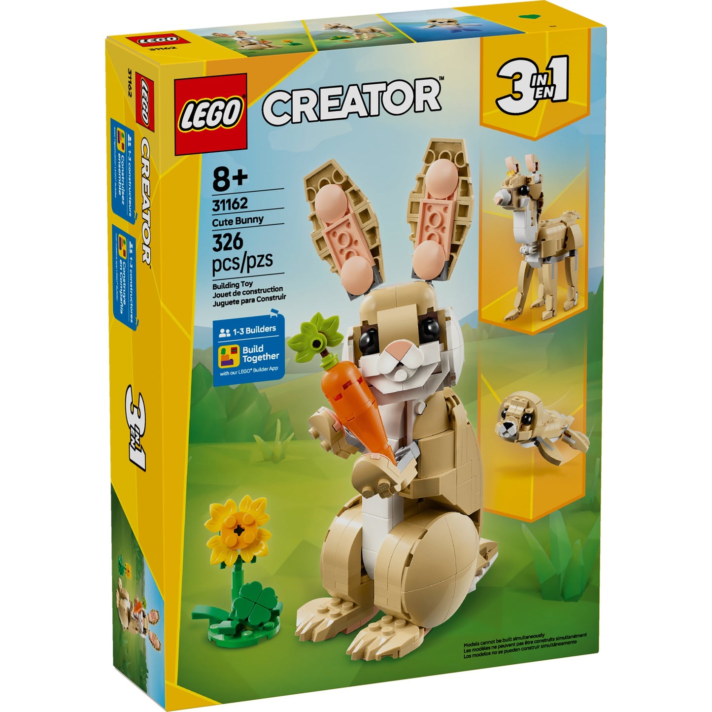 LEGO Creator 3-in-1 Cute Bunny Set