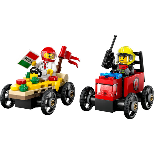 LEGO City Pizza vs. Fire Truck Set