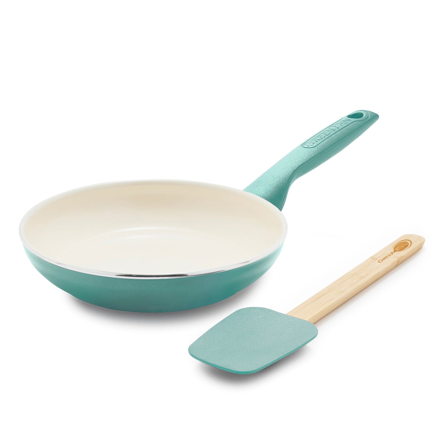GreenPan Rio 8'' Frying Pan With Spatula - Turquoise
