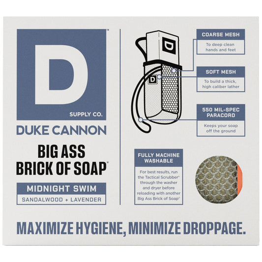 Duke Cannon Tactical Scrubber & Bar Soap Bundle - Midnight Swim