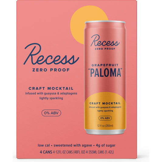 Recess Zero Proof Grapefruit Paloma Craft Mocktail 4 pk Cans