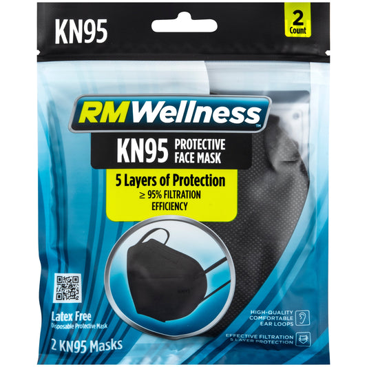 RM Wellness Disposable KN95 Face Masks - Black