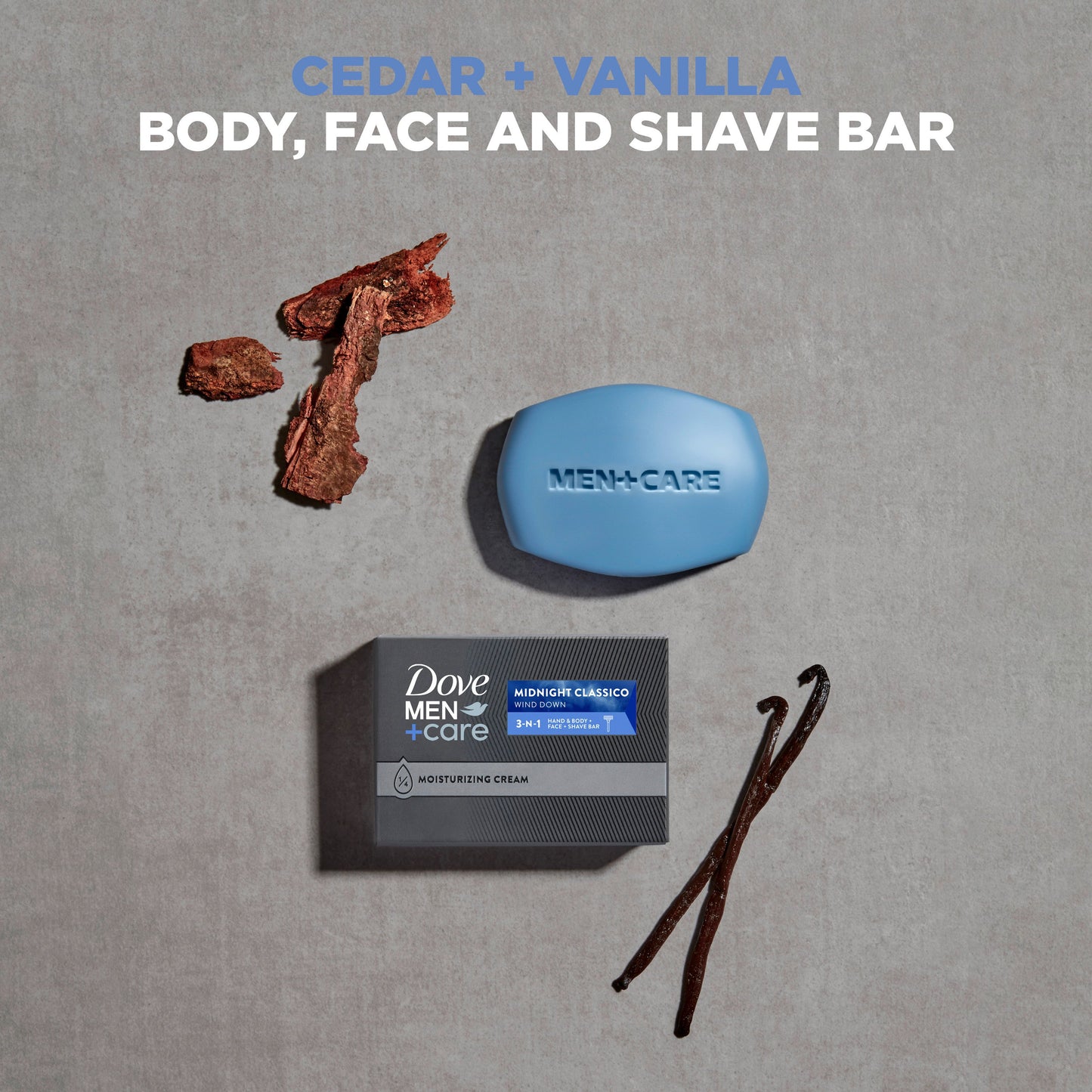 Dove Men+Care Midnight Classico Hand & Body Face + Shave Bar