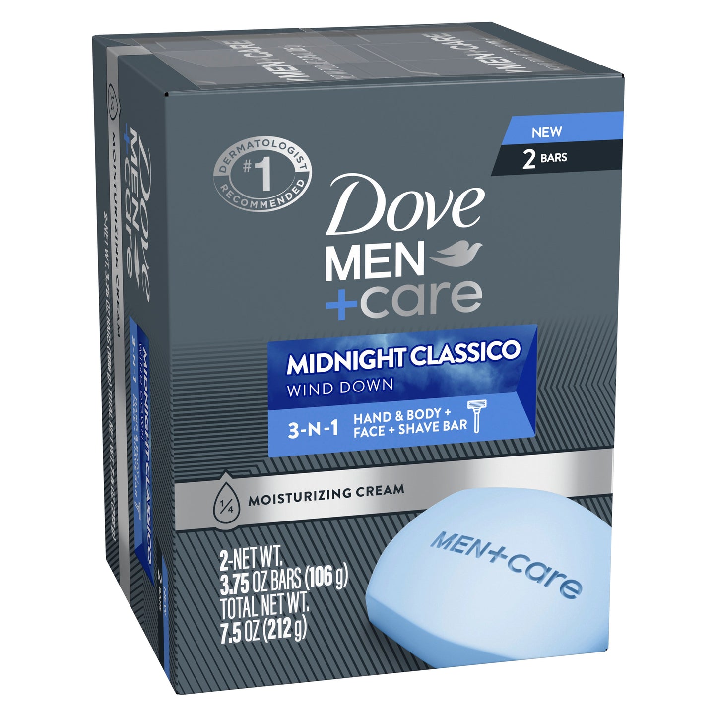Dove Men+Care Midnight Classico Hand & Body Face + Shave Bar