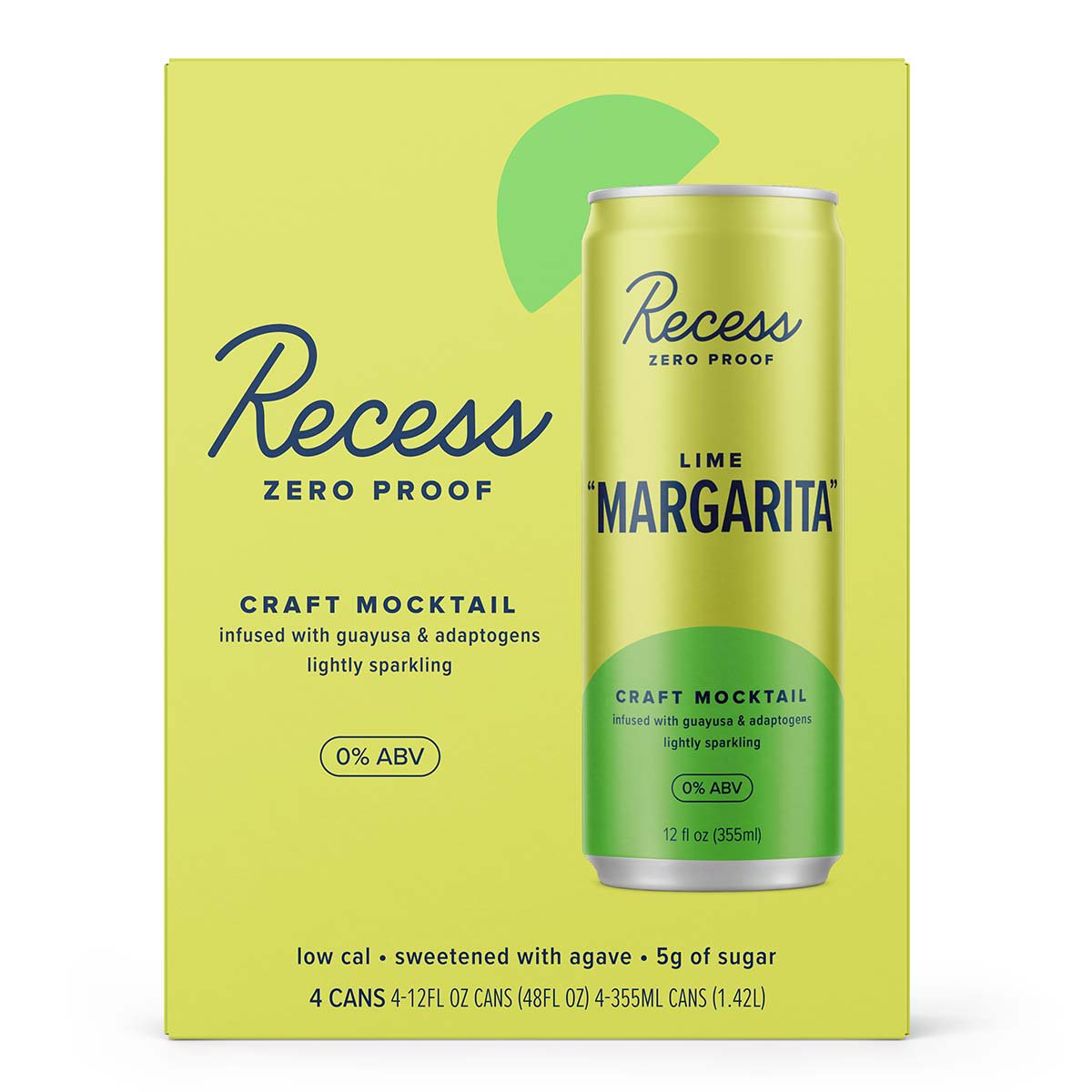 Recess Zero Proof Lime Margarita Craft Mocktail 4 pk Cans