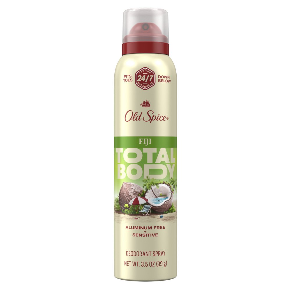 Old Spice Men's Aluminum Free Sensitive Total Body Deodorant Spray - Fiji