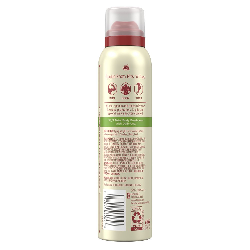 Old Spice Men's Aluminum Free Sensitive Total Body Deodorant Spray - Fiji