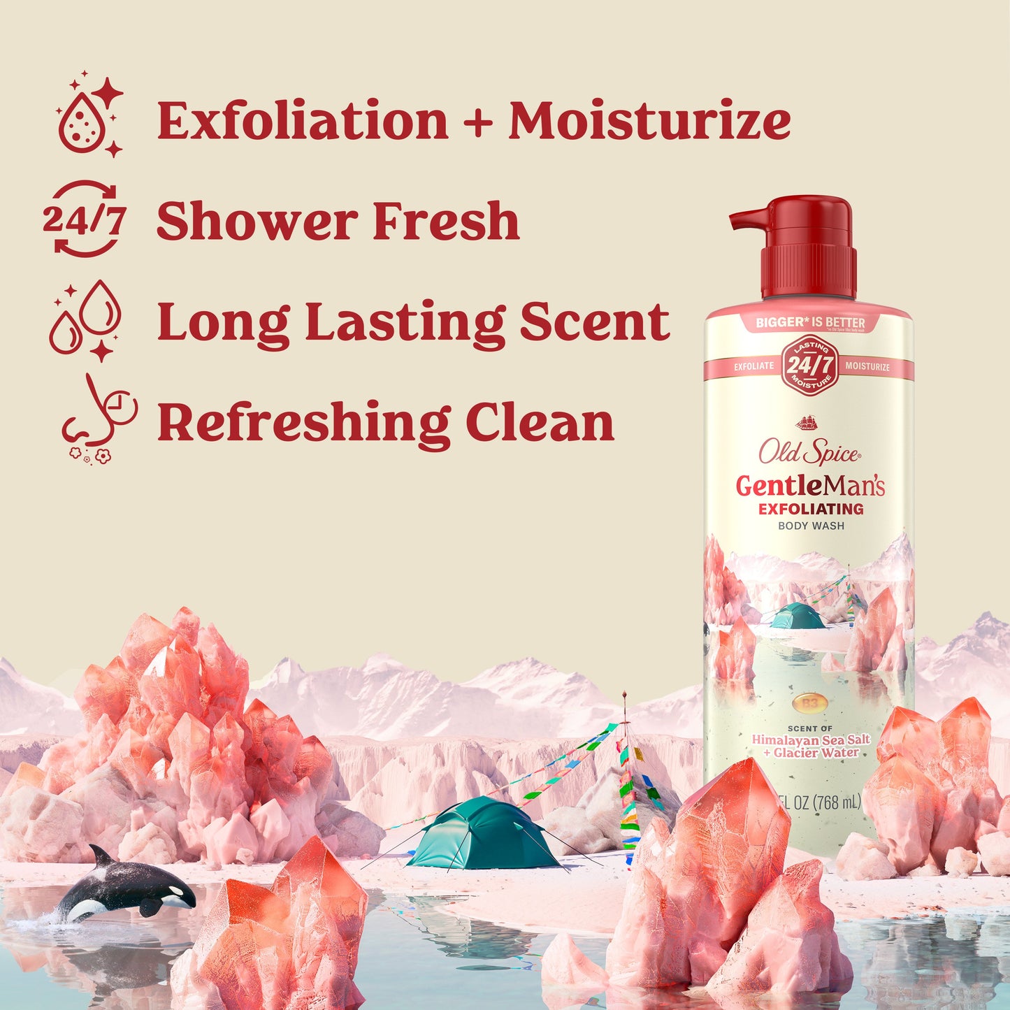 Old Spice Gentleman's Exfoliating Body Wash - Himalayan Salt & Glacier Water