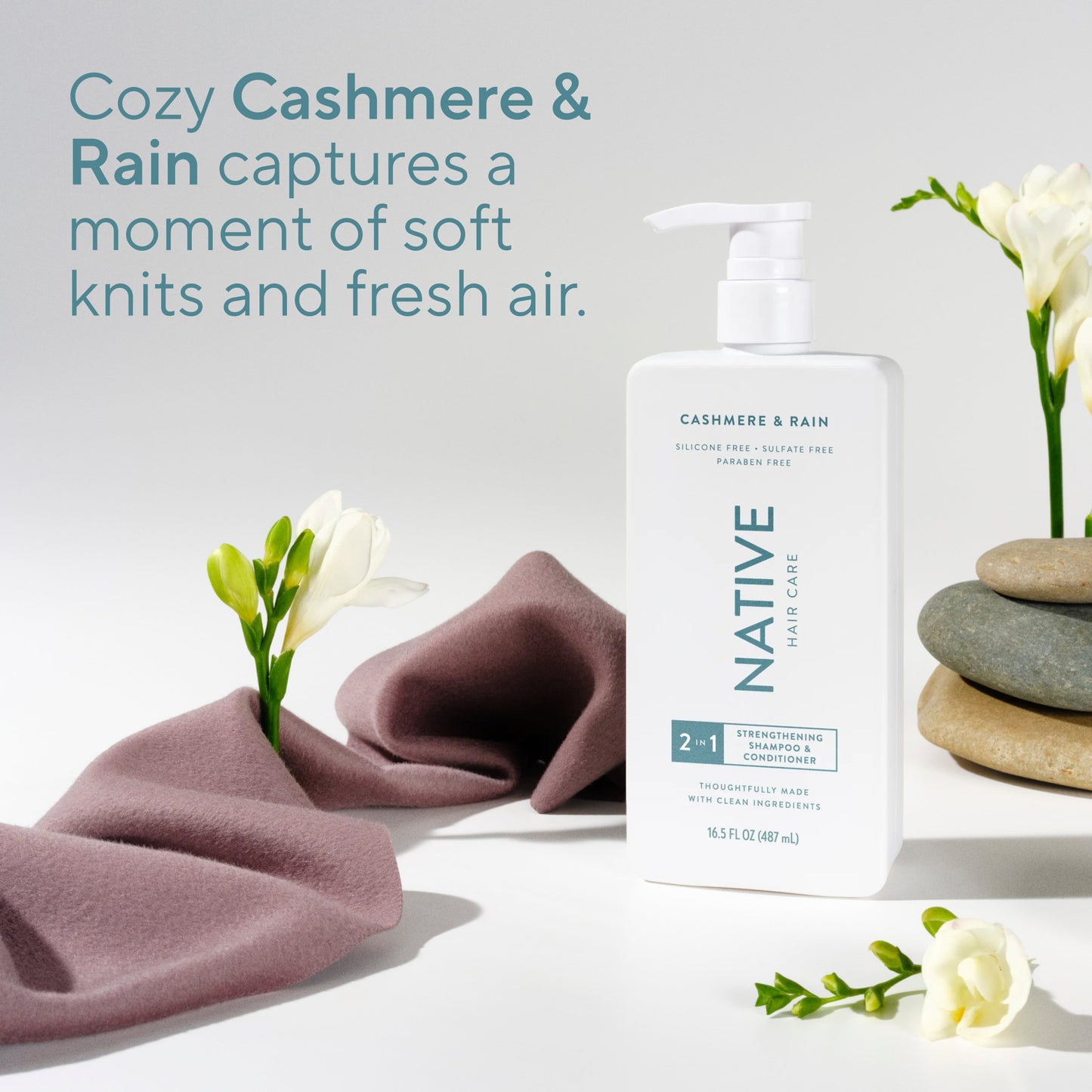 Native 2 In 1 Strengthening Shampoo & Conditioner -  Cashmere & Rain