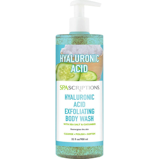 SpaScriptions Exfoliating Body Wash with Hyaluronic Acid - Sea Salt & Cucumber