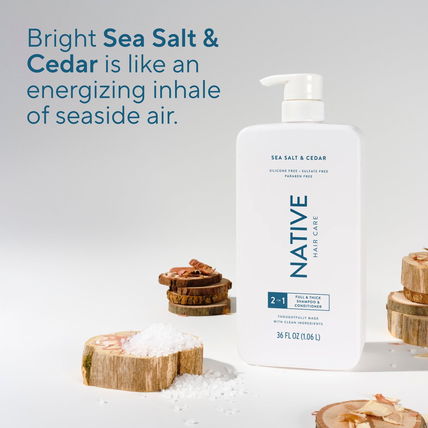 Native 2 In 1 Full & Thick Shampoo & Conditioner - Sea Salt & Cedar