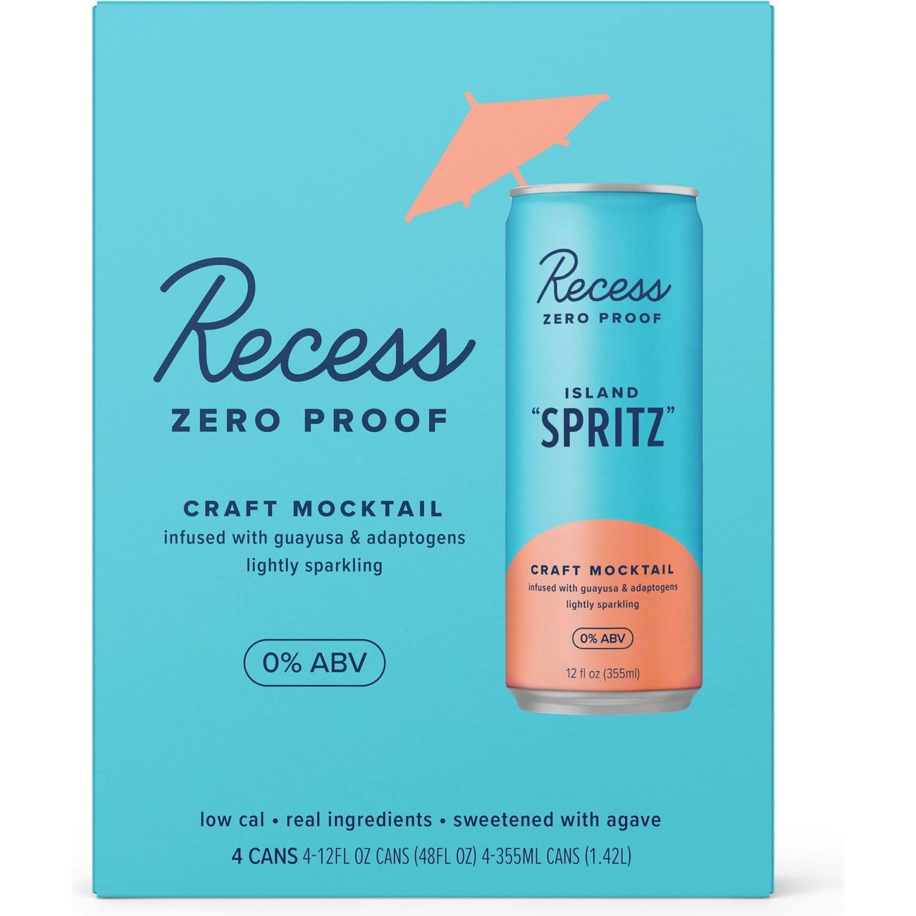 Recess Zero Proof Island Spritz Craft Mocktail 4 pk Cans