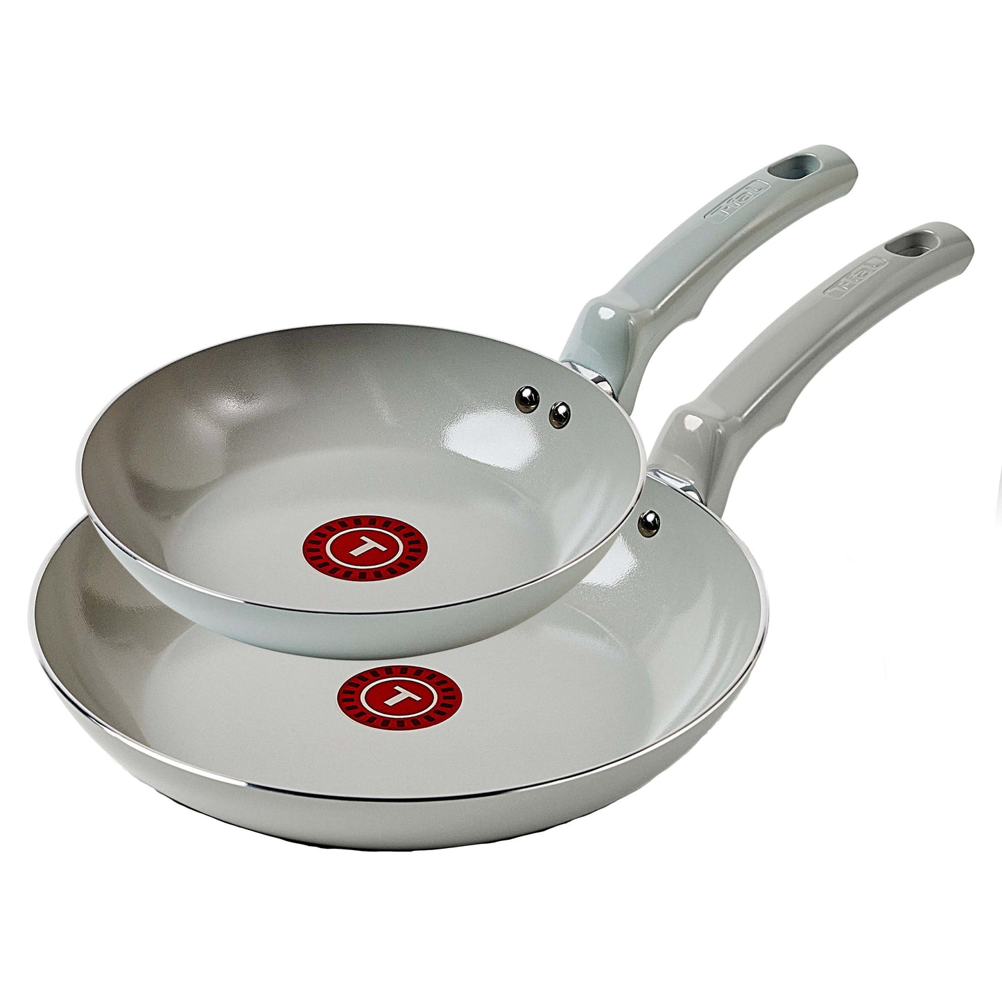T-fal Essentials Ceramic Fry Pan Set - Grey