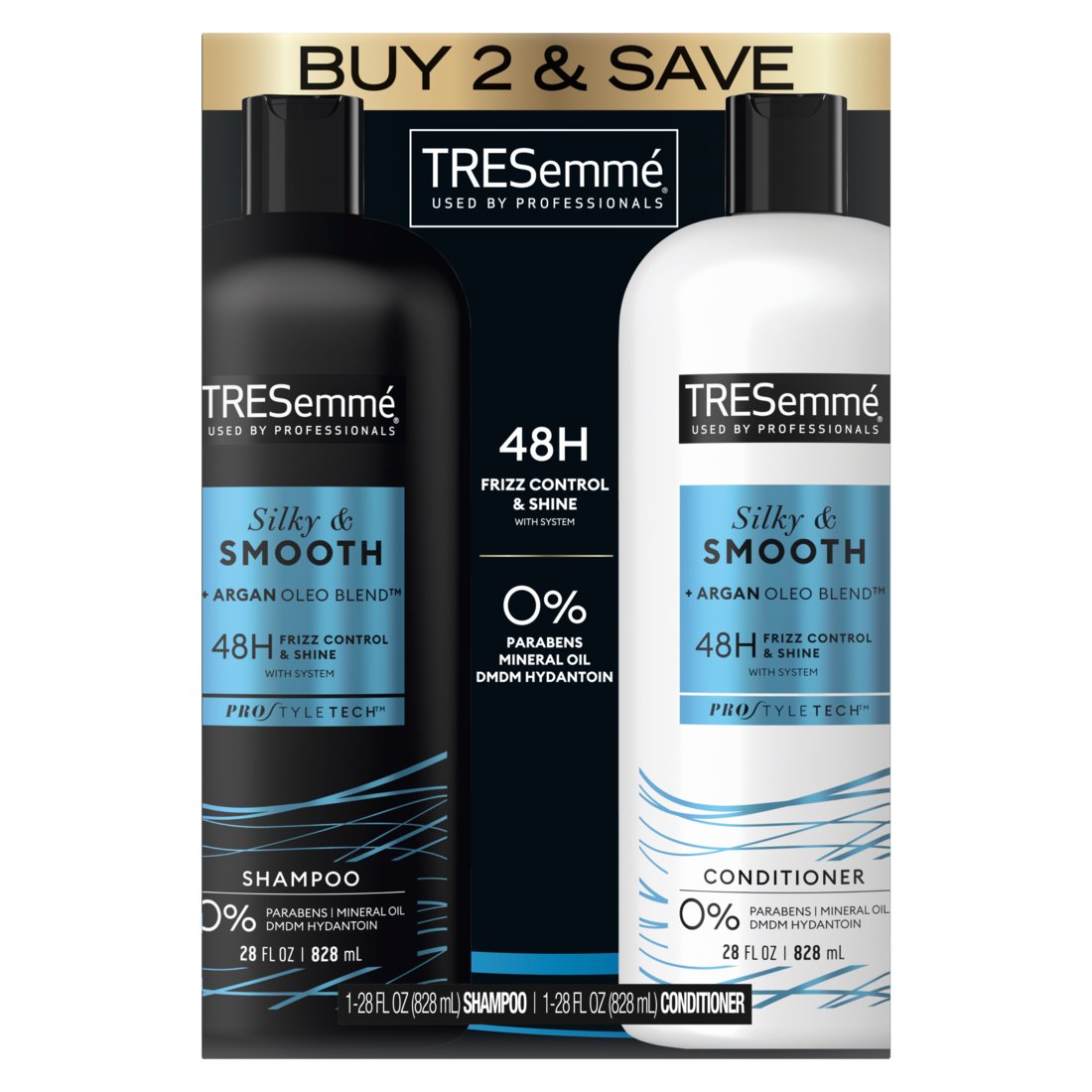 TRESemmé Silky & Smooth Shampoo & Conditioner, 28 oz