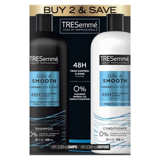 TRESemmé Silky & Smooth Shampoo & Conditioner, 28 oz