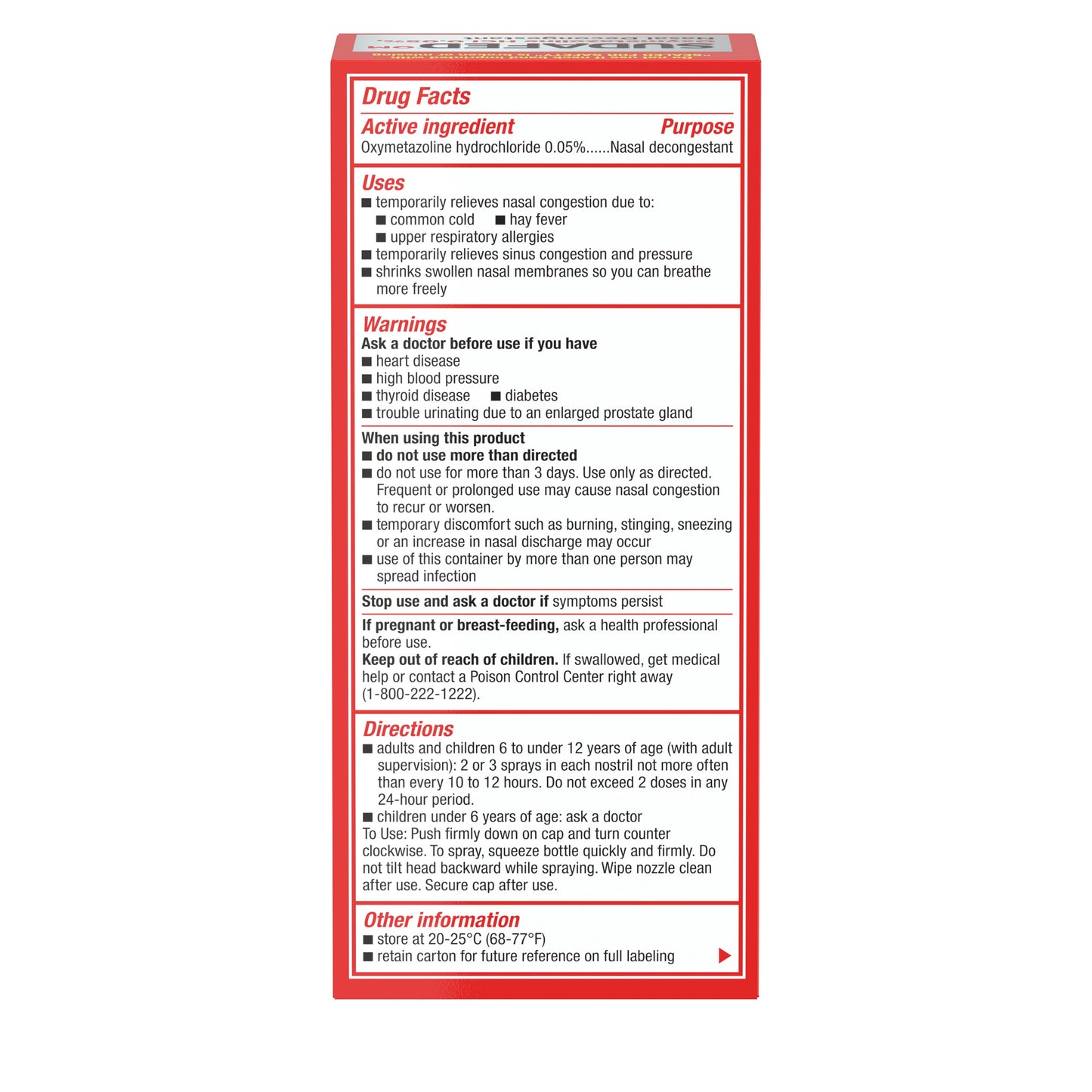 Sudafed Sinus Severe Nasal Decongestant Spray
