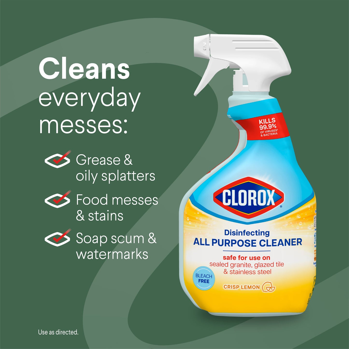 Clorox Disinfecting All Purpose Cleaner Bleach Free - Crisp Lemon