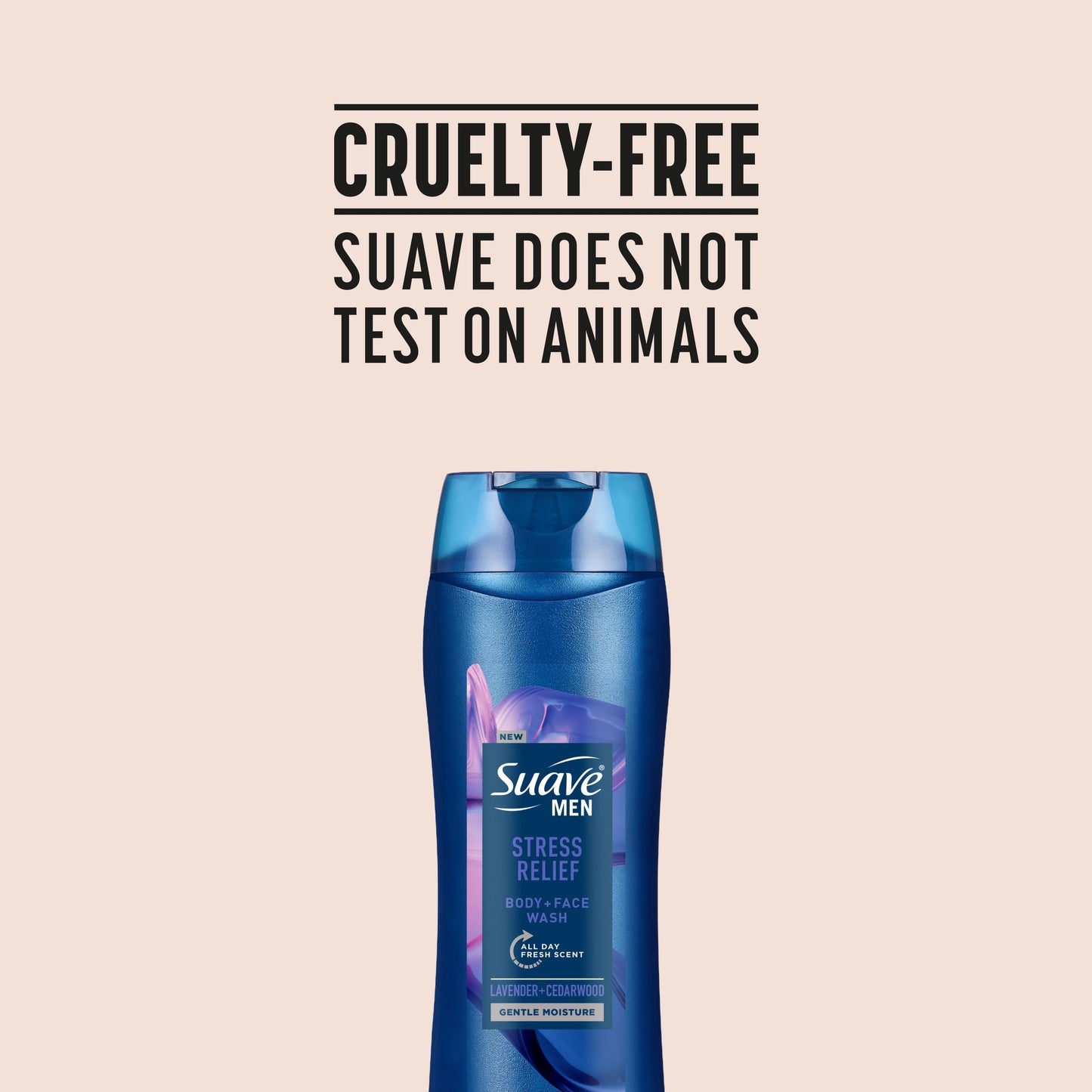 Suave Men's 2-in-1 Stress Relief Body & Face Wash - Lavendar & Cedarwood