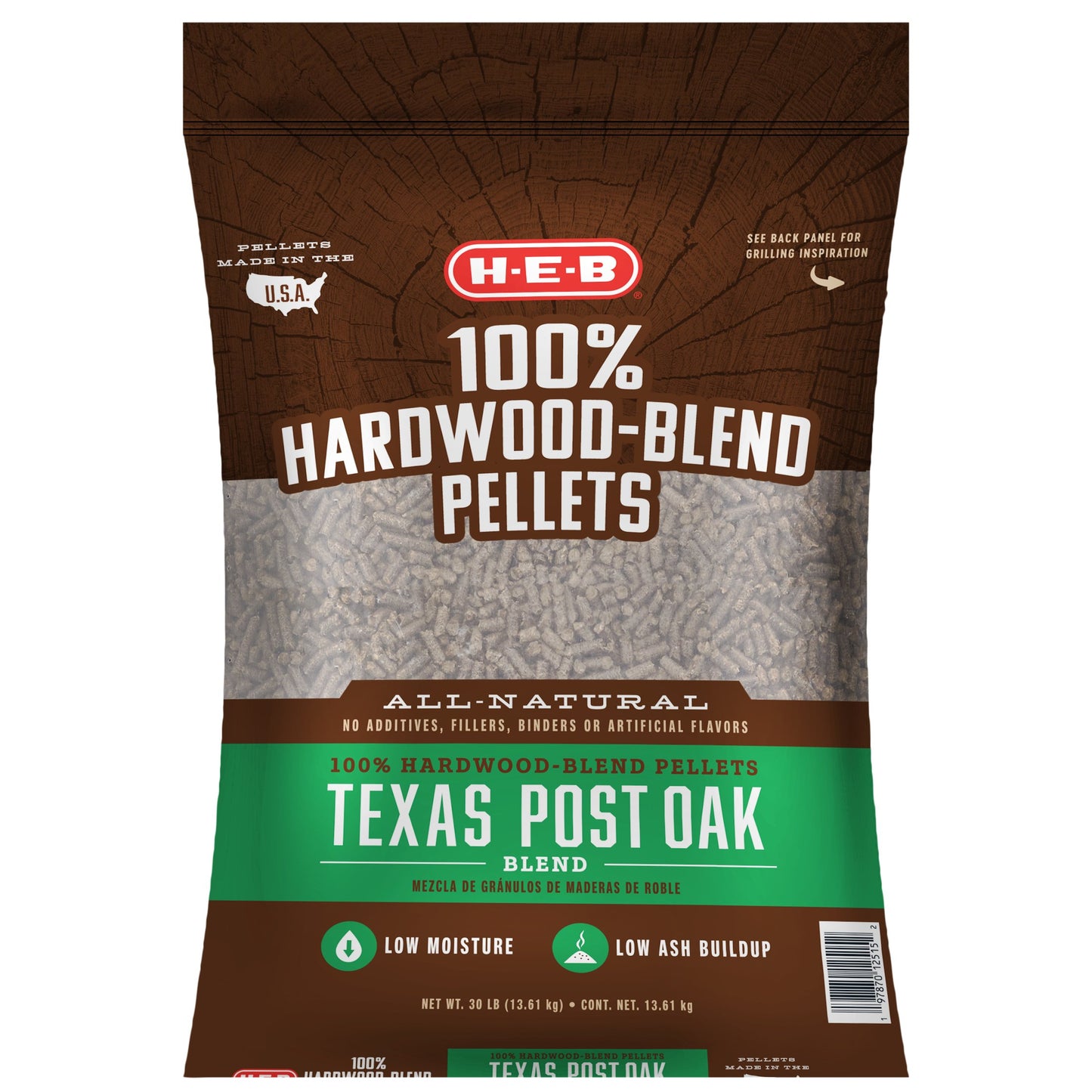 H-E-B 100% Hardwood-Blend Pellets - Post Oak
